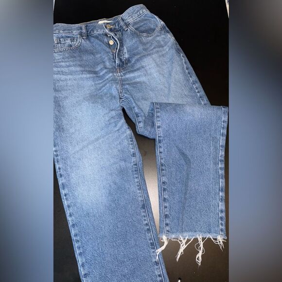 PacSun high rise straight jeans raw hem size 26 EUC - Picture 1 of 10